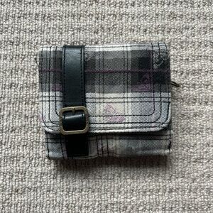 Y2K Roxy Black Buckle Plaid Wallet